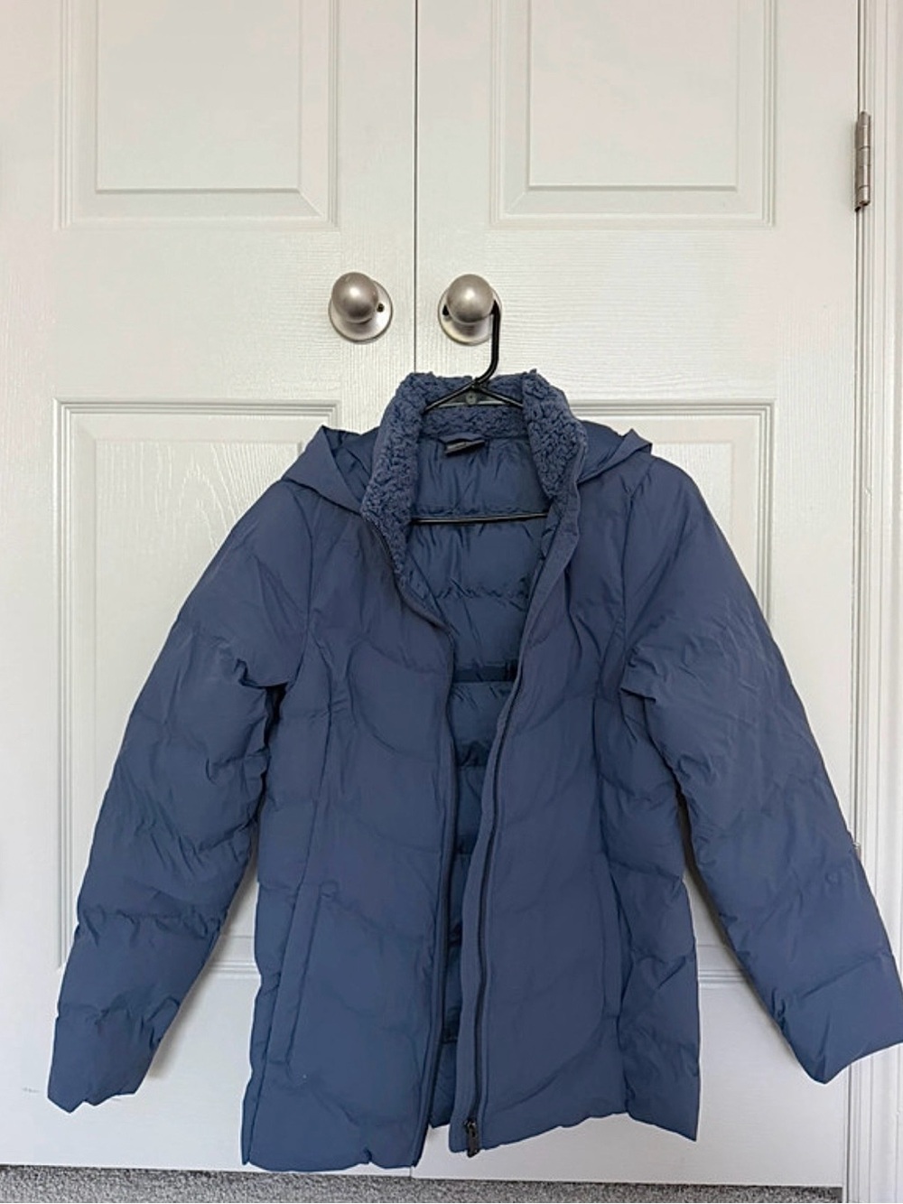 Puffer Jacket with Sherpa Hood